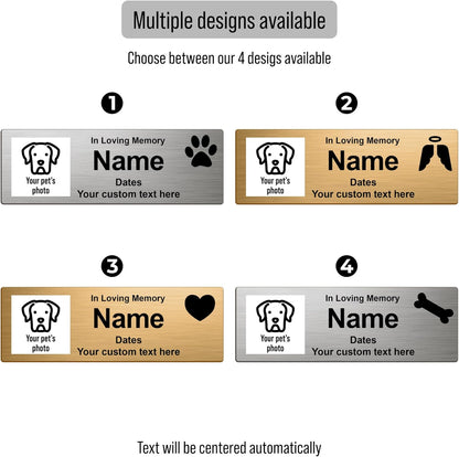 Skiennix Custom Pet Memorial Nameplate - Personalized Stainless Steel Badge for Urns & Ashes