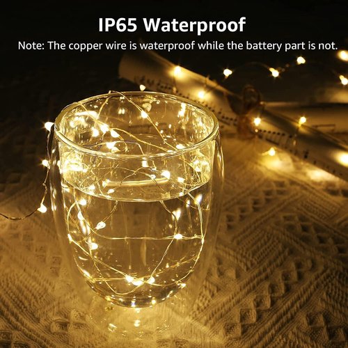 Lighting EVER Fairy Lights - Battery Operated 20 LED Mini String Lights for Crafts & Decor | 8 Pack