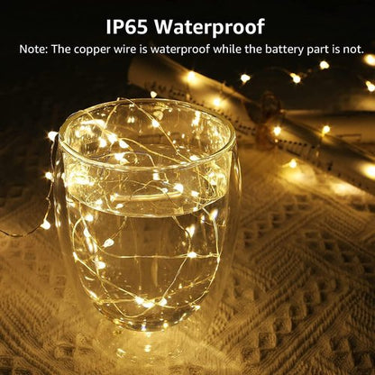 Lighting EVER Fairy Lights - Battery Operated 20 LED Mini String Lights for Crafts & Decor | 8 Pack