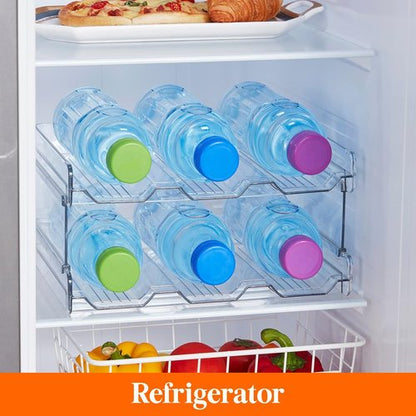 Lifewit Stackable Water Bottle Organizer - Holds 6 Bottles/Tumblers Up to 3.8" Diameter | 28 x 19 x 15 cm