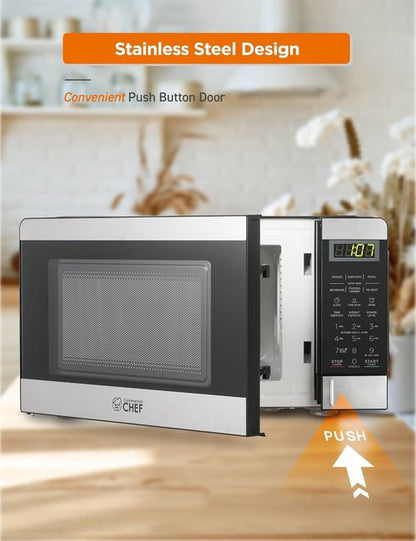 Commercial Chef 0.7 Cu. Ft. Microwave - 700W Countertop with 10 Power Levels & Digital Display
