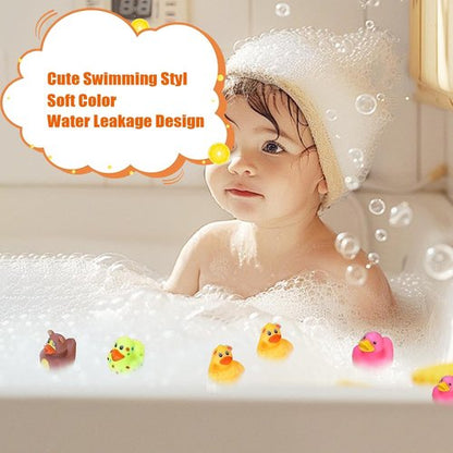 LINICE Mini Rubber Ducks - 30 Pcs Assorted Bath Toys for Toddlers | Perfect Party Favors & Gifts
