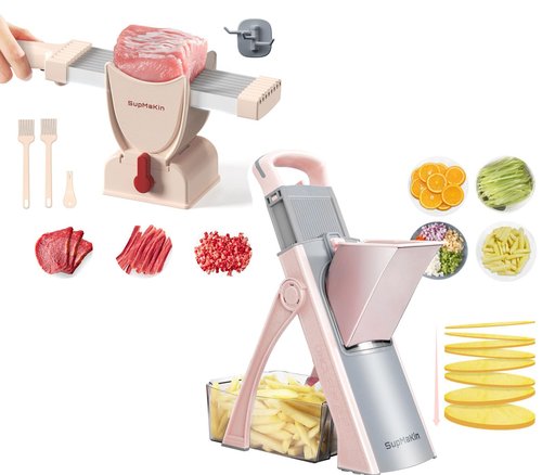 Fresh Meat Slicer + Upgrade Safe Mandoline Slicer
