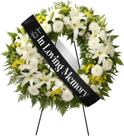 Fanfanwin Funeral Sash - Memorial Ribbon for Casket or Wreath | 58x4'' Black Celebration of Life
