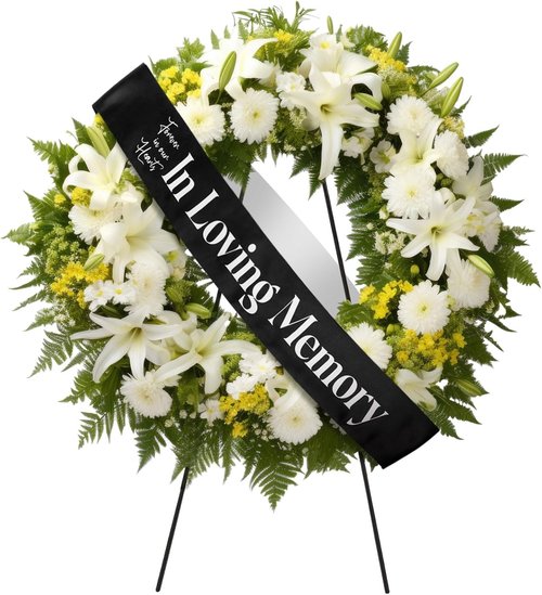 Fanfanwin Funeral Sash - Memorial Ribbon for Casket or Wreath | 58x4'' Black Celebration of Life