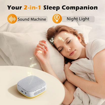 Skiennix Portable Sound Machine - 52-Hour White Noise Device with 21 Non-Looping Sounds | Ideal for Travel & Sleep