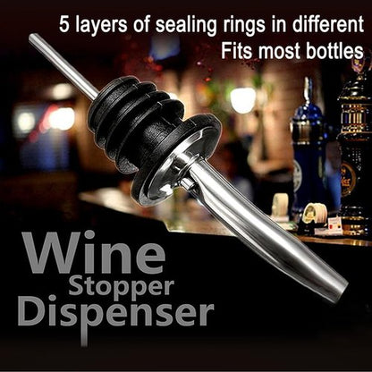 36 Pack Stainless Steel Liquor Pour Spouts with Rubber Caps, Bottle Pourers for Wine, Oil, Vinegar, and Alcohol – Bartender Bar Tools and Accessories