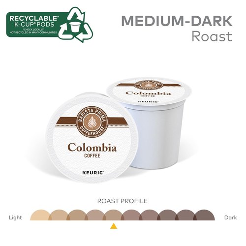 Barista Prima Coffeehouse Colombia Coffee K-Cup Pods - 96 Count for Rich Flavor & Convenience
