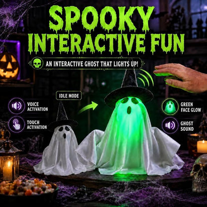 Animated Halloween Ghost Decoration – Sound & Touch Activated