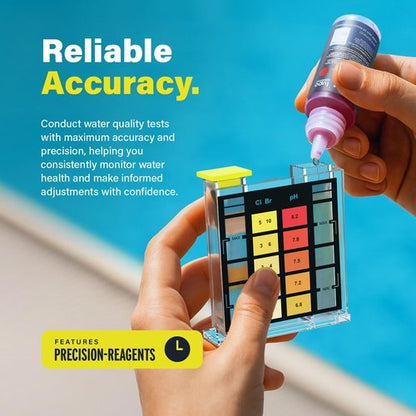 Lupo 3-in-1 Pool Test Kit - Accurate Testing for Total Chlorine, Bromine & pH | Ideal for Residential Pools & Spas