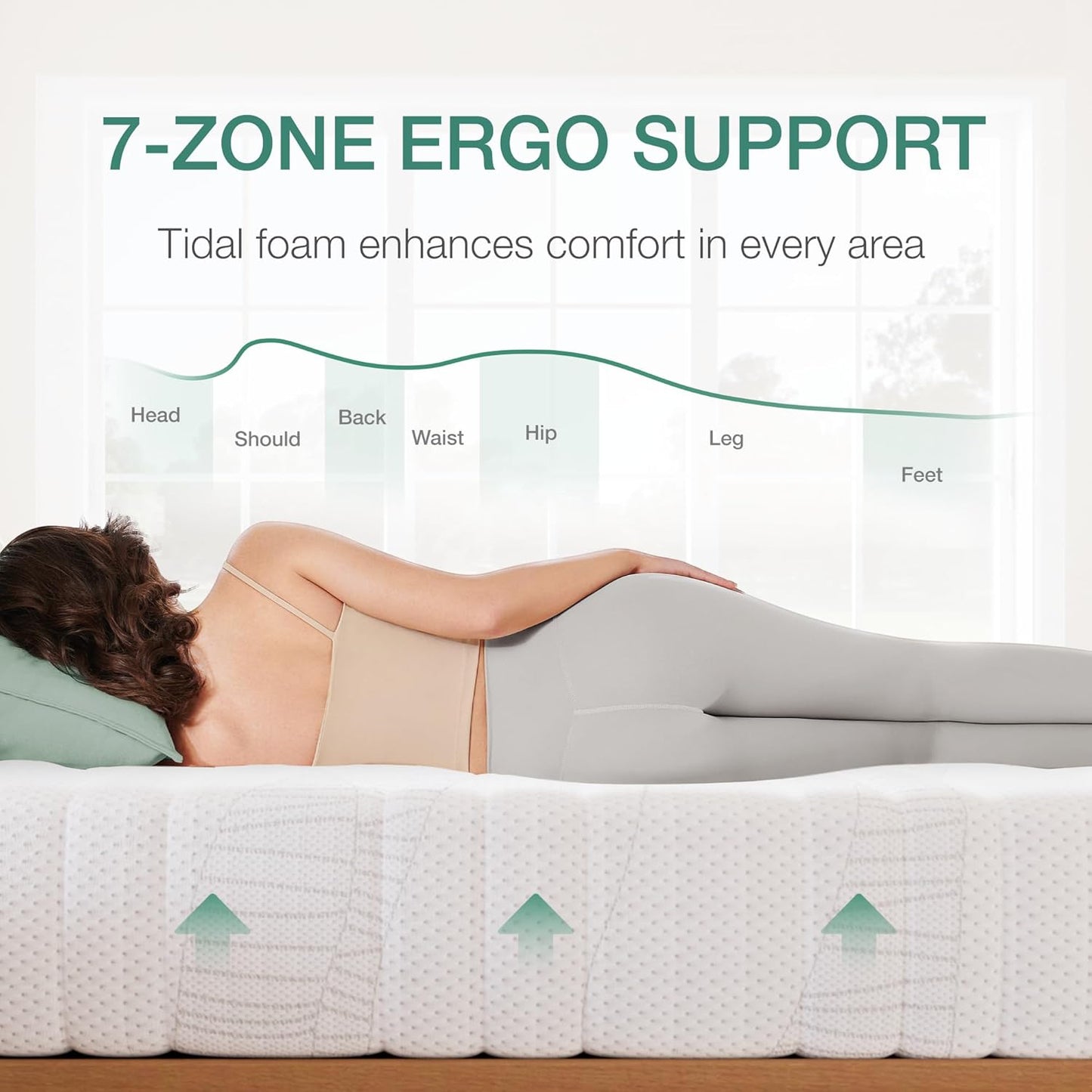 Novilla 12 Inch Queen Mattress - Advanced Cooling Gel Memory Foam & Charcoal Support Layer for Medium-Firm Comfort