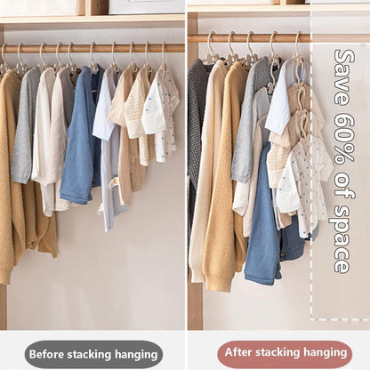 WJWSKI Kids Hangers - Adjustable Toddler Clothes Hangers for Nursery | 50 Pack, Grey