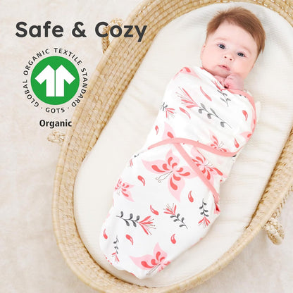 Yoofoss Baby Swaddles - 100% Cotton Adjustable Swaddle Sack | Soft & Breathable for Newborns (0-3 Months, 3 Pack)