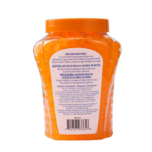 Clorox Fraganzia Crystal Beads Air Freshener, Long Lasting Room Deodorizer and Odor Eliminator Gel Beads to Freshen Home, Car, or Office, Island Escape Scent, 12 Fl Oz - 12 Pack