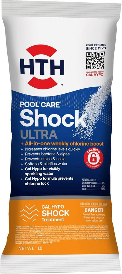 HTH 52039 Swimming Pool Care Shock - Ultra Cal Hypo Formula for Effective Pool Treatment (1 Pack)