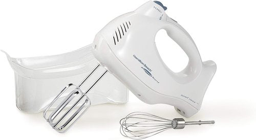 Hamilton Beach Electric Hand Mixer - 6-Speed with QuickBurst & Storage Case, 250W, White (62695V)
