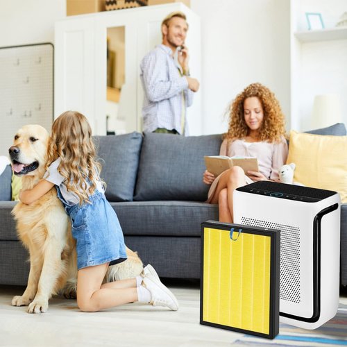 Katerelis 2 Pack Vital 200S Replacement Filter - 3-in-1 Compatible with LEVOIT Vital 200S | Includes Cleaning Brush
