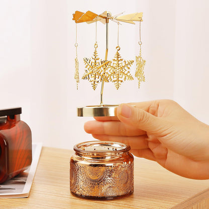 Snowflake | Unique Rotatable Scented Candles Gift for Women - Perfect Birthday & Anniversary Present
