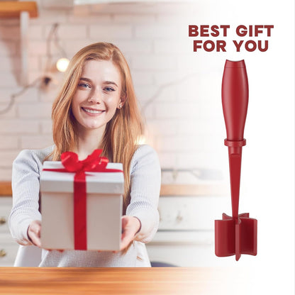 Upgrade Meat Chopper by [Brand Name] - Premium Heat Resistant Hamburger Smasher | Non-Stick Grinder in Red