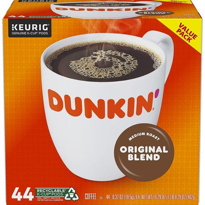 Dunkin' Donuts Original Blend Coffee K-Cup Pods - Medium Roast, 44 Count Box