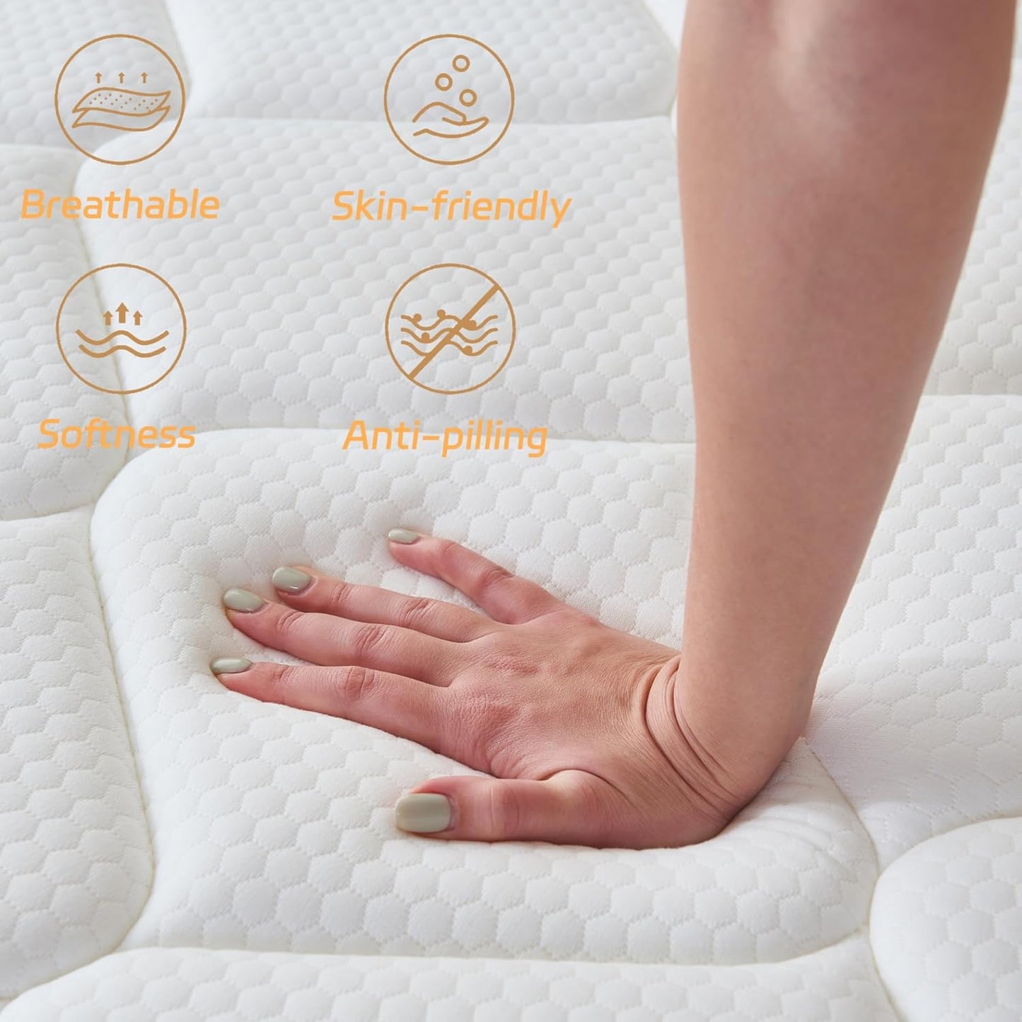 Skiennix Twin Mattress - 10 Inch Memory Foam Hybrid with Pocket Springs for Motion Isolation & Pressure Relief