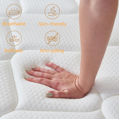 Skiennix Twin Mattress - 10 Inch Memory Foam Hybrid with Pocket Springs for Motion Isolation & Pressure Relief