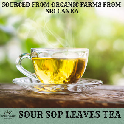 Ceylon Soursop Tea Leaves | 100% Natural Soursop Tea Bags Pack of 30 | Sourced From Sri Lanka