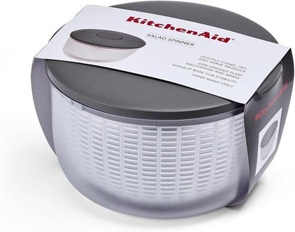KitchenAid Salad Spinner - 7.43 Quart Capacity for Effortless Salad Preparation | Charcoal Gray