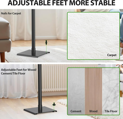 USX MOUNT Universal Speaker Stands - Height Adjustable 30" to 39" for Satellite & Bookshelf Speakers, 1 Pair