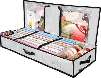 BALEINE Christmas Wrapping Paper Storage Container - Durable & Stylish Design | Perfect for Organizing