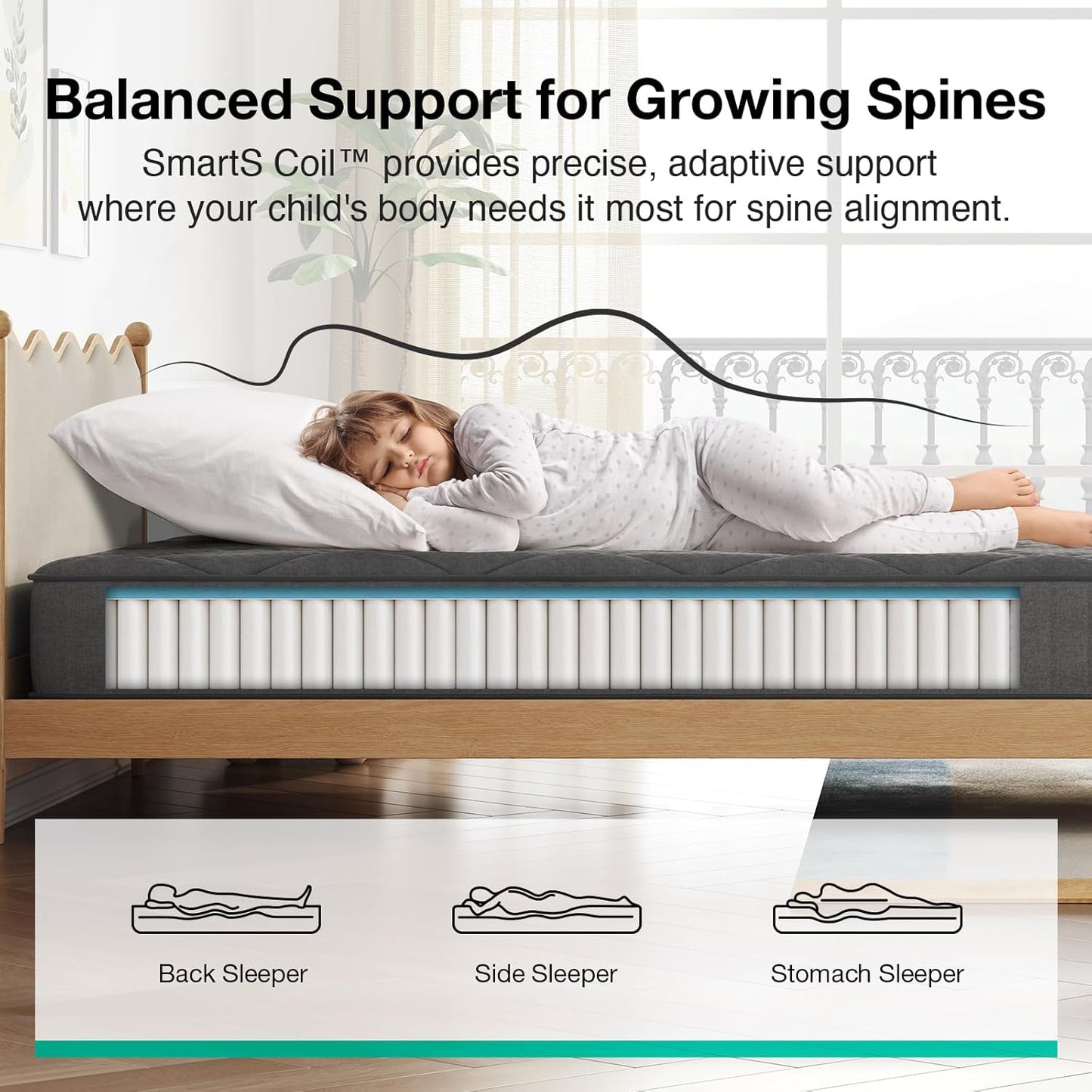 Novilla Twin Hybrid Mattress - 8 Inch Gel-Infused Memory Foam & Pocketed Coils for Back Pain Relief | CertiPUR-US Certified