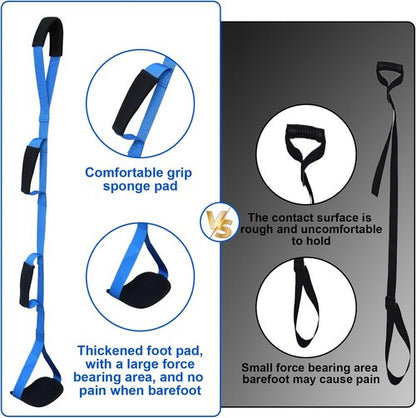 39 Inch Long Leg Lifter with Padded Hand Grips and Feet Loop, Rigid Leg Lifter Strap After Hip Replacement Leg Lifters Getting Legs in and Out of Bed,Car,Wheelchair 1PCS
