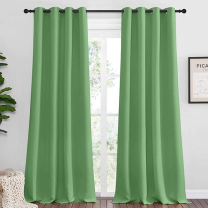 NICETOWN Froest Green Blackout Curtains 120 inches Length for Living Room, 2 Panels, 55" Wide, Thermal Insulated Long Drapes for Large Window