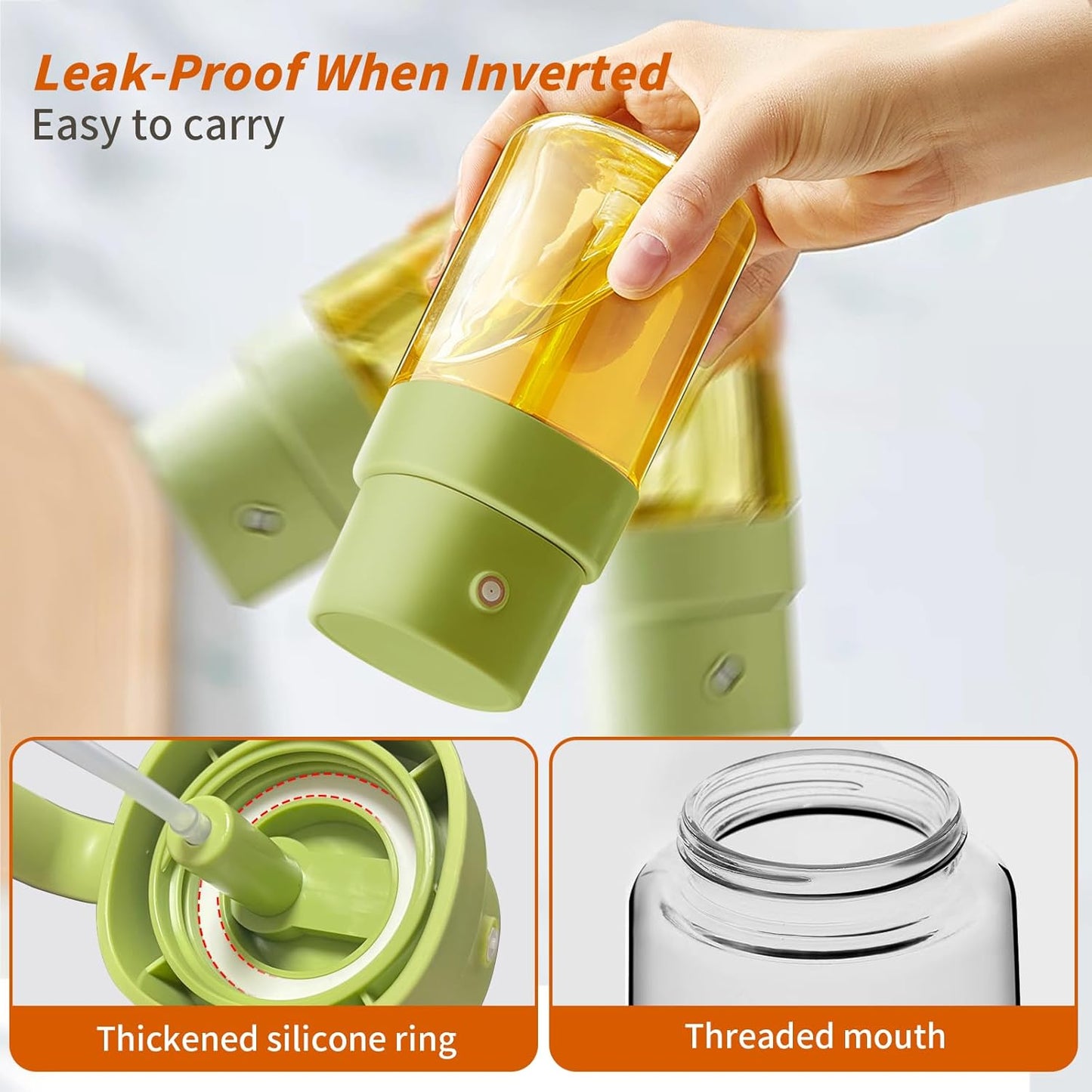 YARRAMATE Mini Oil Sprayer - 6.8 OZ Premium Food-Grade Olive Oil Spray Bottle | Portable Kitchen & BBQ Use (Green)