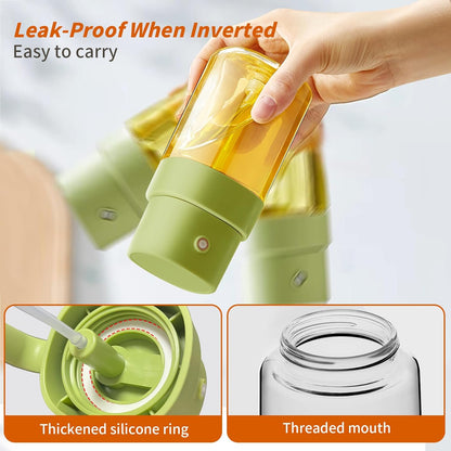 YARRAMATE Mini Oil Sprayer - 6.8 OZ Premium Food-Grade Olive Oil Spray Bottle | Portable Kitchen & BBQ Use (Green)