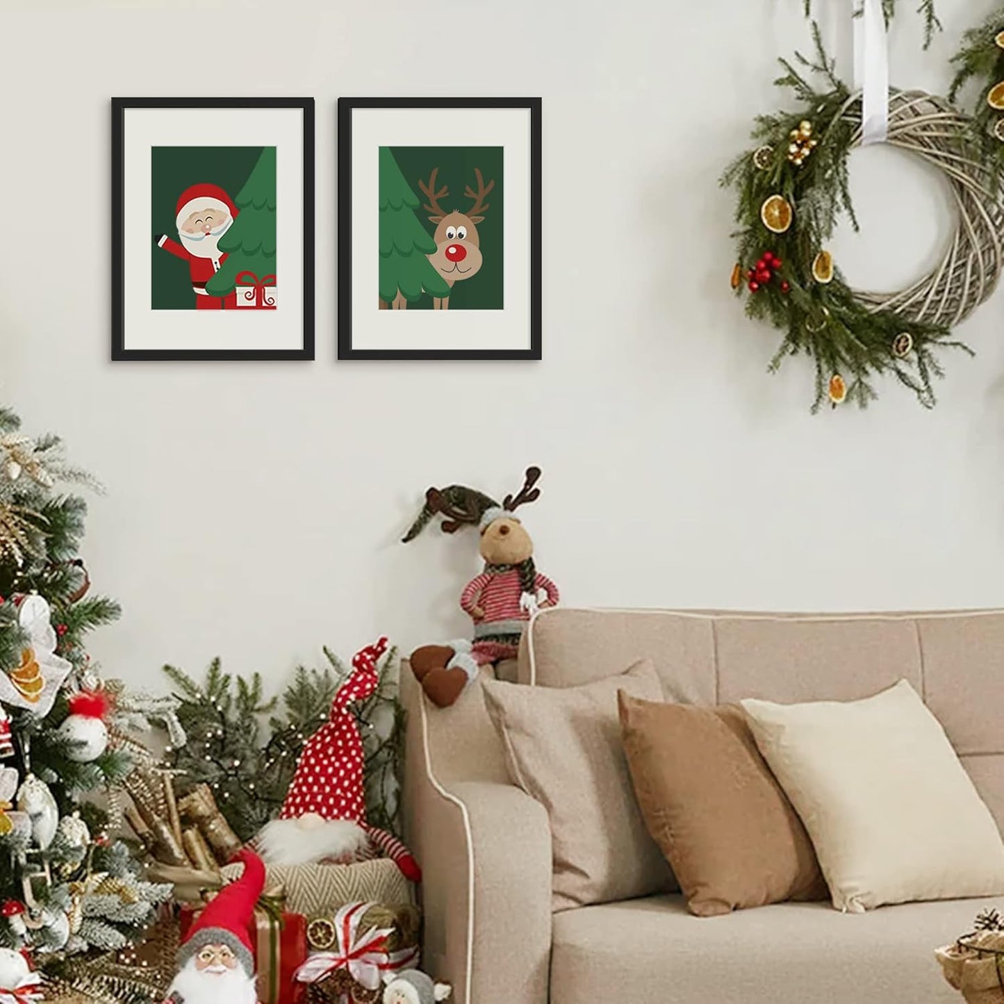 Upsimples 12x16 Picture Frame Set of 5 - Versatile Wall Gallery Frames for 8.5x11 or 12x16 Photos - Black