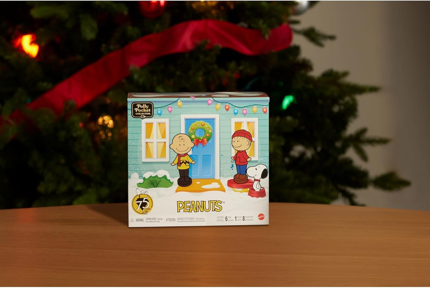 Polly Pocket | Peanuts Collector Compact Playset with Micro Dolls & 7 Themed Accessories