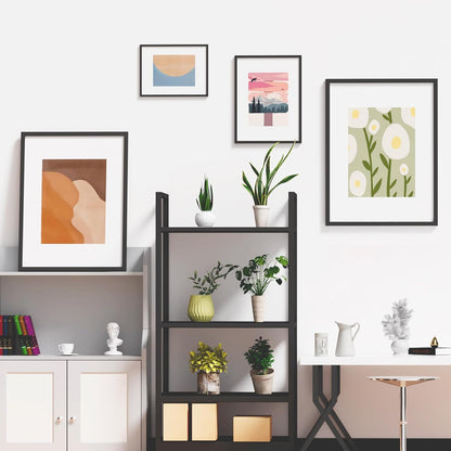 Wiscet 11x14 Picture Frame Set of 9 - Versatile Display for 8x10 or 11x14 Photos | Black Color