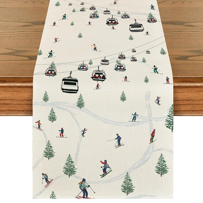 Beige 13" x 36" Table Runner - Artoid Mode Polyester
