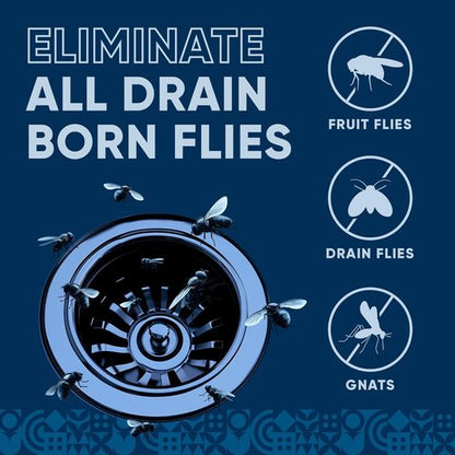 Fruit Fly Drain Treatment - Effective Drain Fly Eliminator | Eliminates Gnats & Sewer Flies - 32 Fl Oz