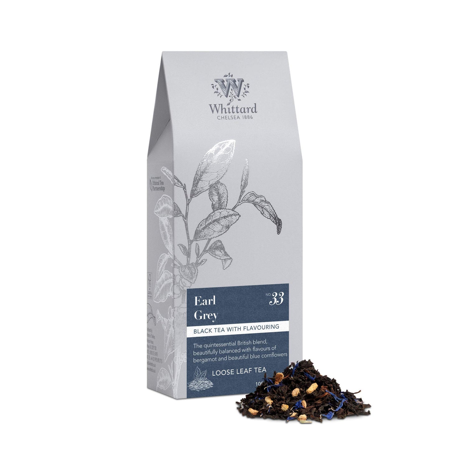 Whittard Earl Grey Loose Tea with a beautiful Handmade Tea Spoon. All carefully pack.