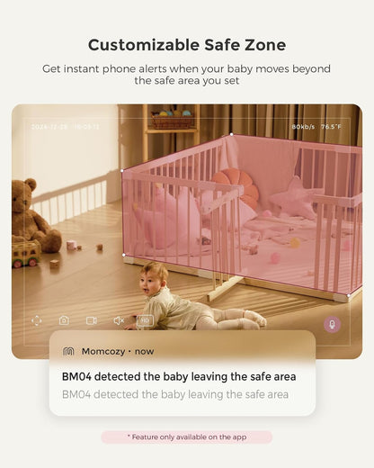 Momcozy Smart WiFi Baby Monitor - 1080P Camera with 5" Screen, Night Vision & 2-Way Talk | BM04