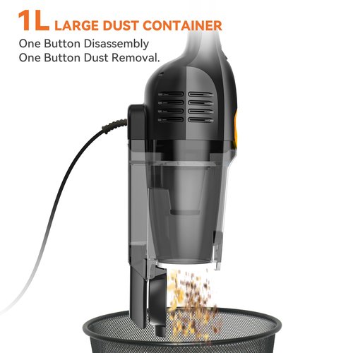 Vazone R6X Corded Stick Vacuum Cleaners for Home, 20Kpa Powerful Suction Stick Vacuum with 16Ft Cord, 2 in 1 Lightweight Handheld Vacuum Cleaner for Hardwood Floor Pet Hair