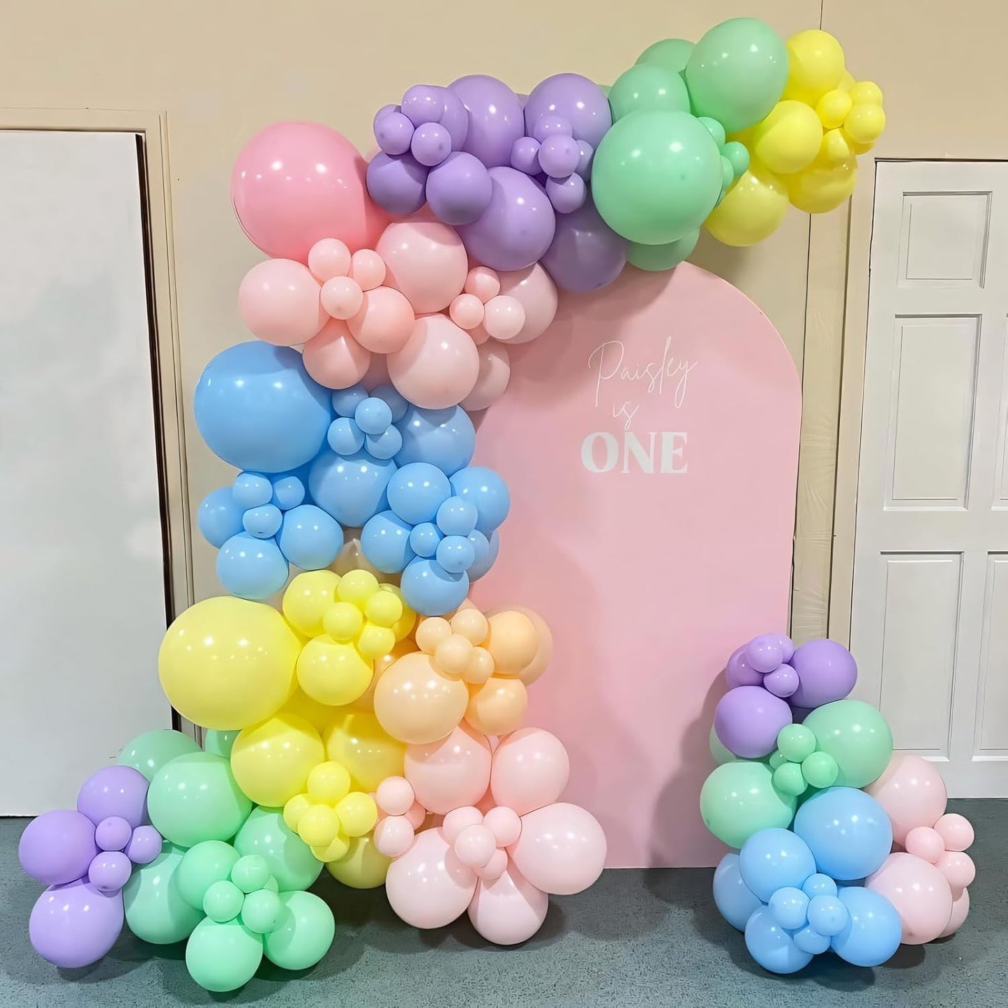Pastel Balloons | 110pcs 12-Inch Rainbow Balloons for Birthday, Wedding & Baby Shower Decor