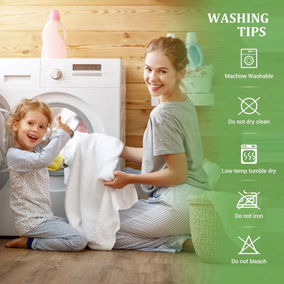 Premium Waterproof Mattress Protector - Queen Size 4D Air Cooling 300GSM | Breathable Noiseless Cover (White)