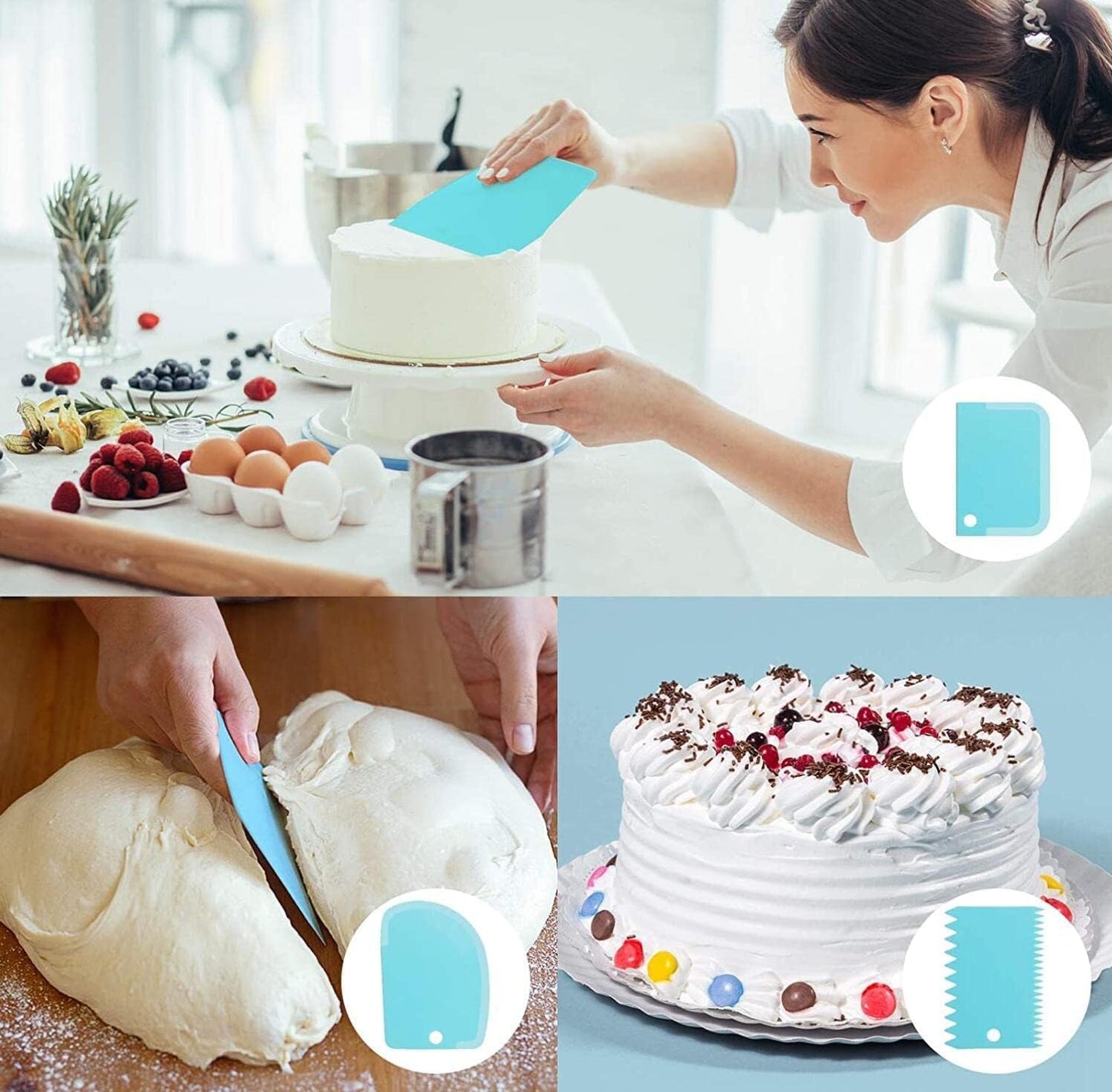 Skiennix Icing Nozzles Set - Stainless Steel Piping Tips with Reusable Silicone Bag | Perfect for Cakes, Cupcakes, and Pastries