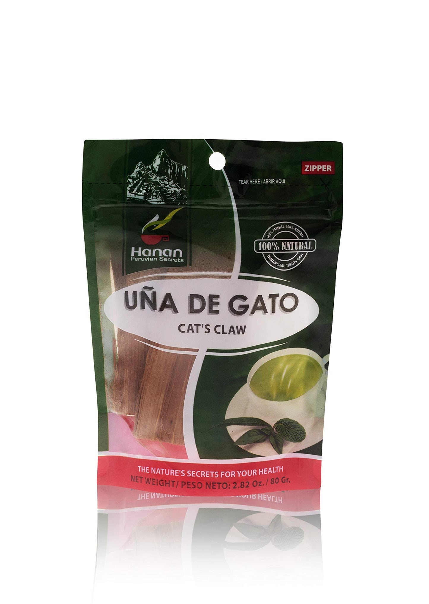 Hanan Peruvian Secrets Una De Gato Herbal Tea | 100% Natural Cat’s Claw Bark | 2.82oz / 80g | Naturally Aids in Supporting a Healthy Immune System