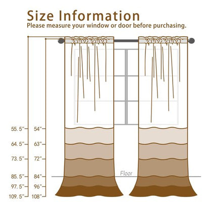 ABLUEN Natural Sheer Curtains 96 Inches Long, Privacy Semi Sheer Curtains for Living Room Bedroom, Light Filtering Rod Pocket Voile Window Drapes 2 Panels Set, Each 42" W x 96" L