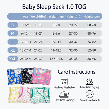 Bamboo Rayon Sleep Sack by [Brand Name] - Supersoft 1.0 Tog Baby Wearable Blanket | Unisex 6-12 Months