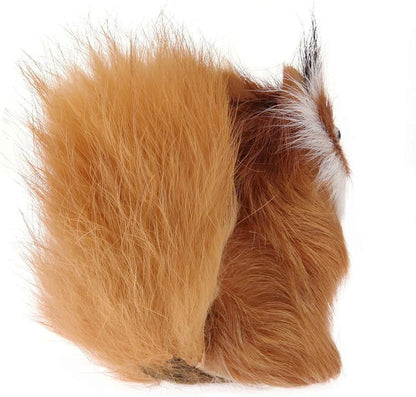 Skiennix Realistic Furry Squirrel | Lifelike Faux Fur Easter Basket Stuffer | 3.1 Inch Home Decor